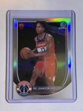 2025-26 Bowman Chrome #BCV-6 Tre Johnson III RC Red Redemption Shield Wizards
