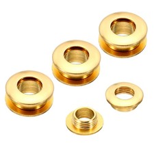 4Pcs 8mm 1/3 Inch Solid Brass Hole Eyelets Arc Surface Grommets Brass Tone