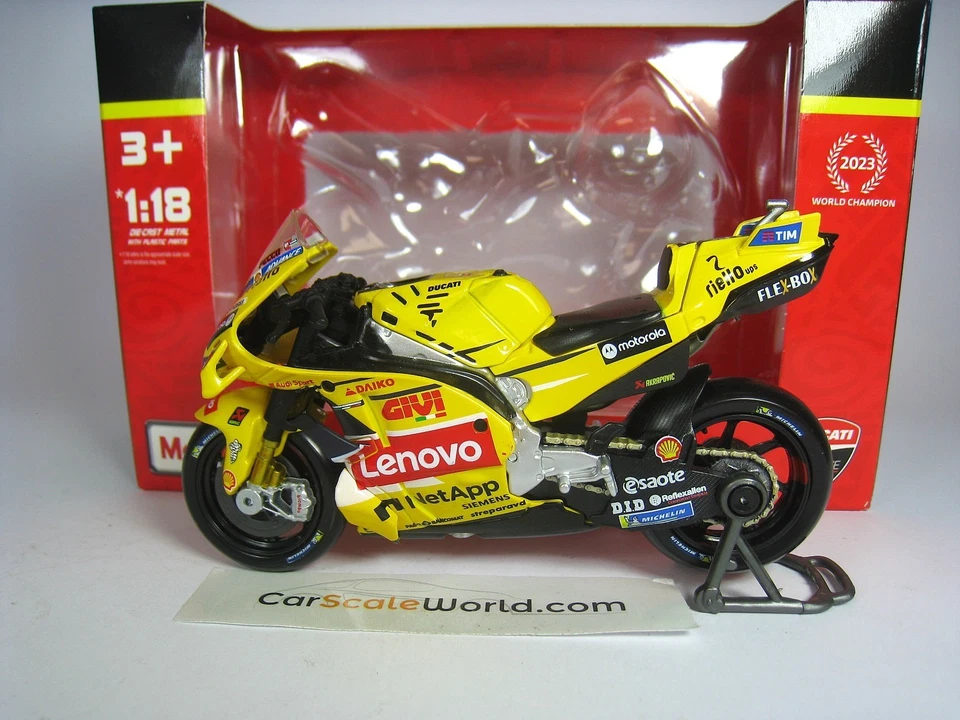 DUCATI DESMOSEDICI GP 2023 #1 FRANCESCO BAGNAIA 1/18 MAISTO - Imagen 2 de 4
