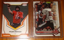 2-CARDS 2024 Black Sage Hit Tyler Shough #21 + 2022 Bowman 1st #30 Saints