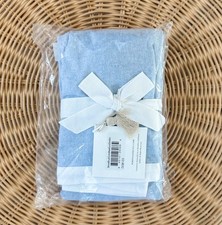 NEW Serena  Lily Belvedere Flannel Euro Pillow Sham-Chambray Blue/White