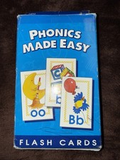 School Zone Flash Cards Phonics Made Easy Words/Pictures/Game Home School Used