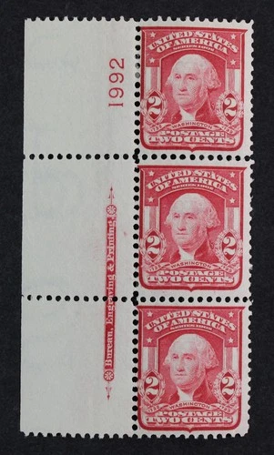 CKStamps: US Stamps Collection Scott#319 Strip Mint 2NH 1H OG