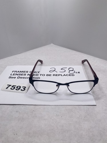 Guess Eyeglasses Cat Eye Black Metal Red Flex Temples GU2467-3 B84 51 16 135