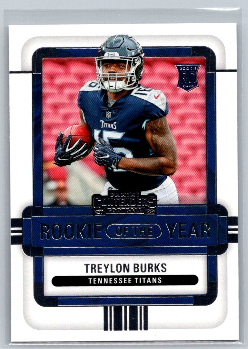 2022 Panini Contenders #ROY-TBU Treylon Burks Rookie of the Year Titans E17
