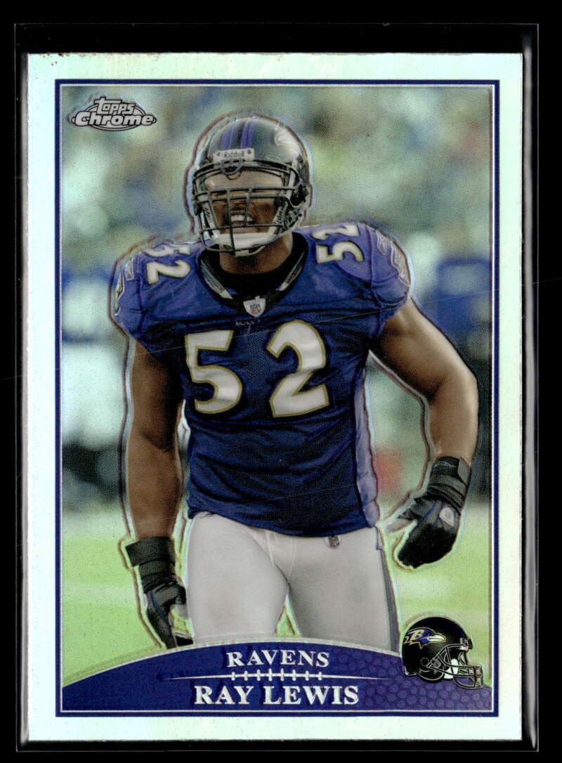 2009 Topps Chrome Ray Lewis Refractor #TC109 Baltimore Ravens UX3491