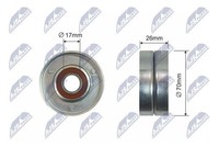Nty Spannrolle, Keilrippenriemen RNK-PL-013 FüR Chevrolet Opel