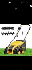 EVEAGE Electric Dethatcher & Scarifier,16-Inch 15 Amp 2-in 1 Thatcher for Lawn