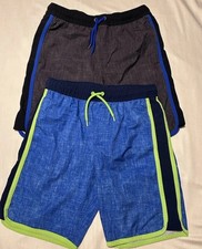 Set Of 2 Lands  End Swim Trunks Size 10-12 Husky