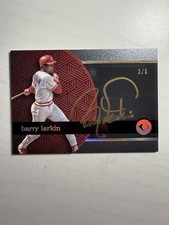 Barry Larkin 2024 Topps Diamond Icons Black Polychromatic Auto /5 Gold ink