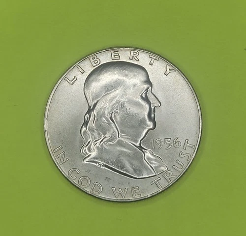 1956-P Silver Franklin Half Dollar Gem Brilliant Uncirculated