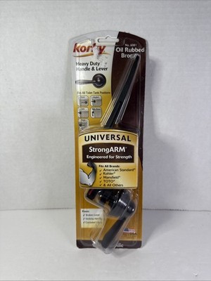 Korky Strongarm Toilet Tank Lever Oil-Rubbed Bronze Universal Metal Handle 6081