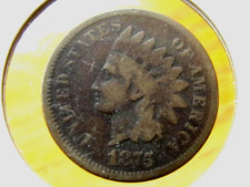Sharp VG 1875 Indian cent ... a tougher date in better grade ( item #4F018M*^ )