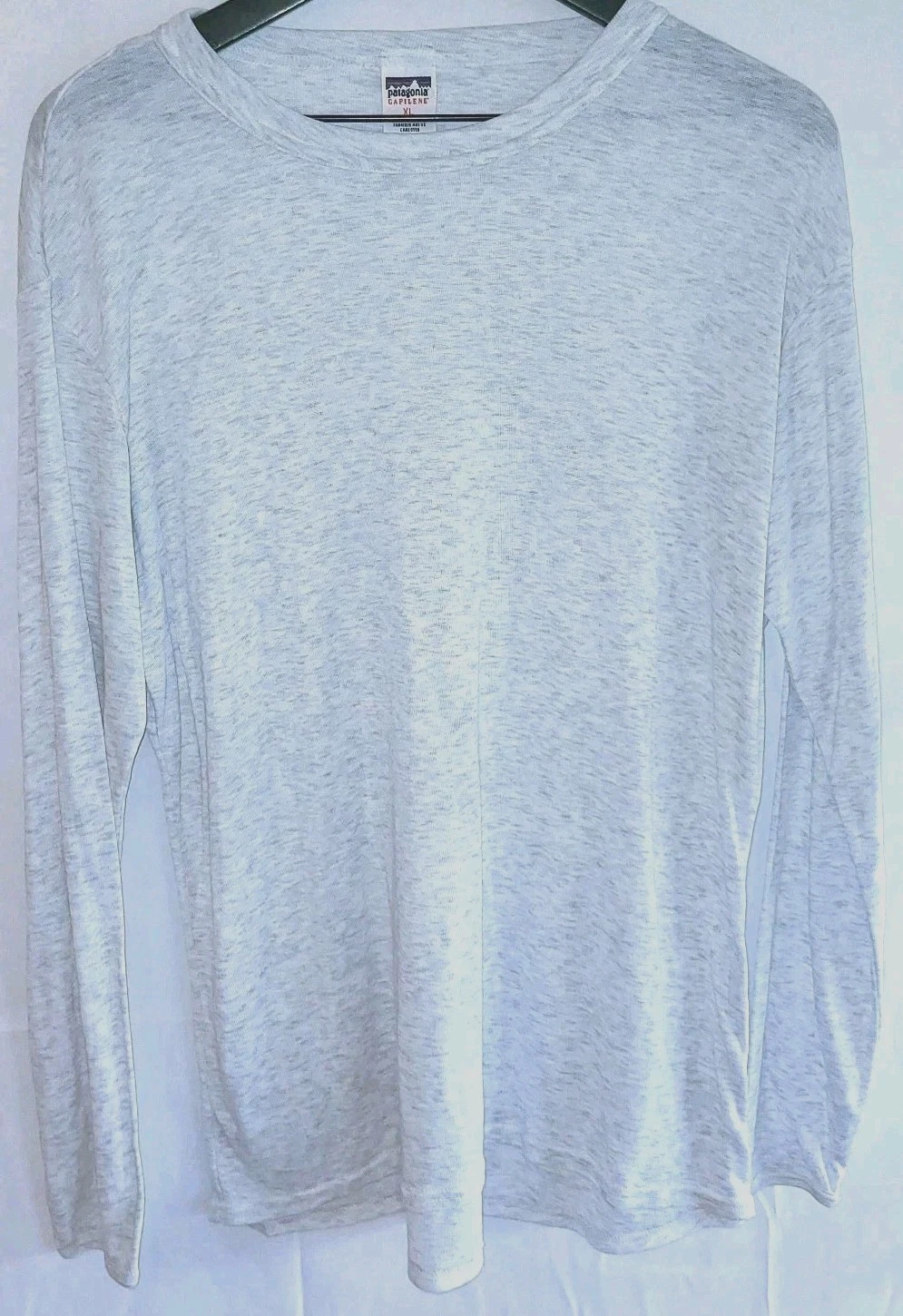 Patagonia Capilene Mens XL Long Sleeve Base Layer T Shirt Grey