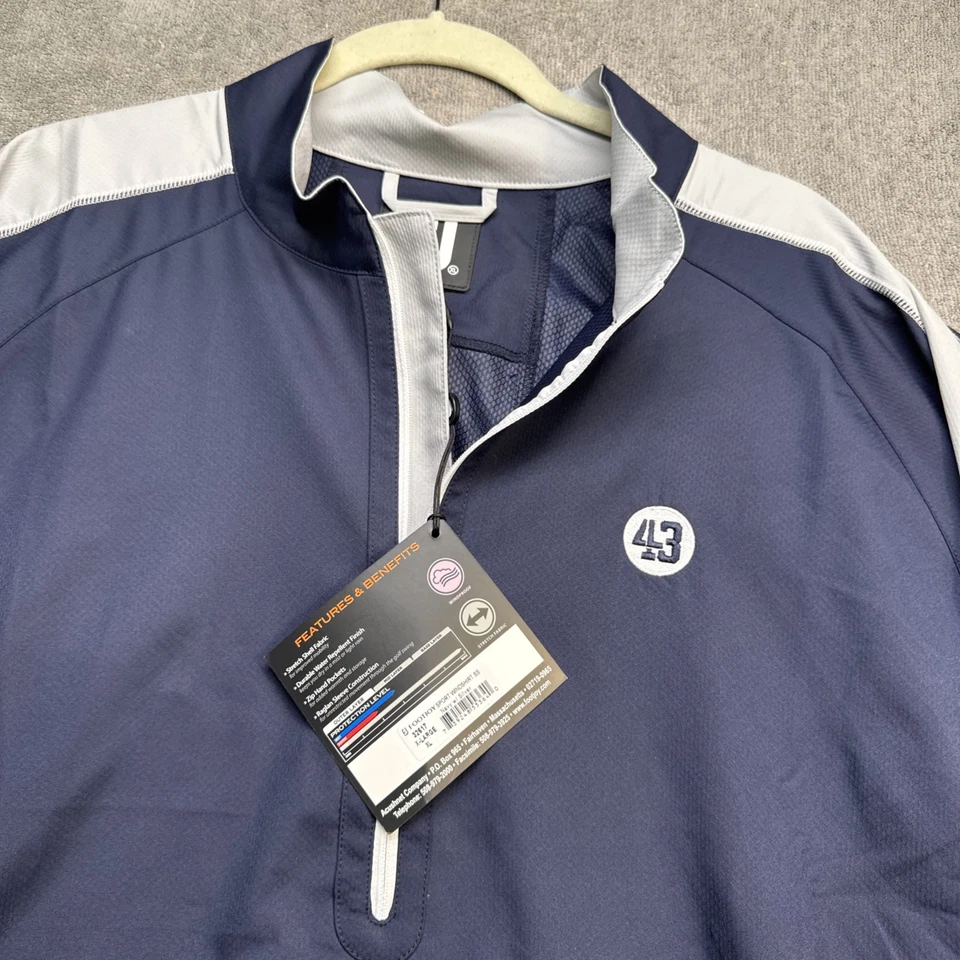 FootJoy Men’s Navy Golf Windshirt Half Zip Pullover XL Lightweight - Image 2 of 4