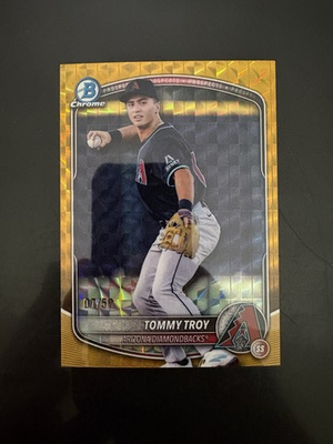 #ad 2025 Bowman Draft Tommy Troy Gold Geometric Refractor # 50 $20.00