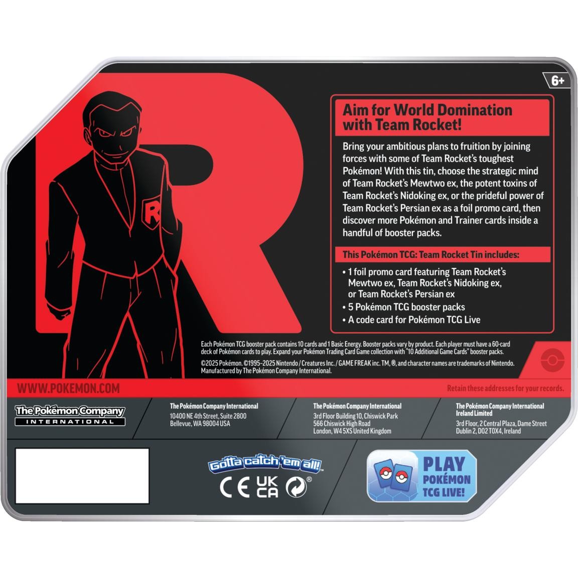 team rocket's pokemon with 2 booster packs Pokmon TCG: Rocket Tin : Toys & Games then discover more Pokmon and Trainer cards inside a handful of booster packs Team Rocket Tin
