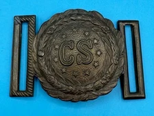 Vintage Confederate States 2 Piece Buckle S.CAMPBELL & CO71 JERMYN ST. LONDON