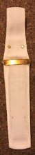 British CEREMONIAL SA80 white bayonet scabbard, brass trim.Royal Marines