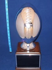  FANTASY FOOTBALL TROPHY HUGE SILVER-  FREE ENGRAVING!!  SHIPS IN 1 DAY!!!