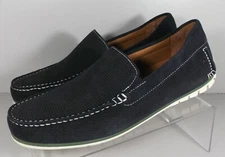 25319 SP50 CORT MEN'S SHOES SIZE 9 M NAVY SUEDE DRIVER JOHNSTON & MURPHY