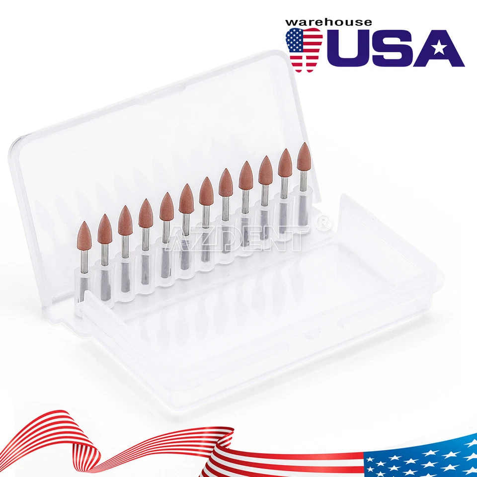 60PCS Dental Polishing Polishers Bur FG 1.6mm Mini Points Brownie Friction Grip - Image 2 of 4