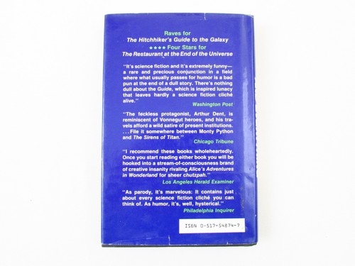 Life the Universe and Everything by Douglas Adams 1982 HC/DJ 1st U.S. Ed 5th Prt - Bild 2 von 8