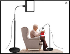 5X Magnifying Glass with Light and Stand, 36 LED Dimmable Floor Magnifying Lamp