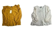 Women's Double Ruffle Long Sleeve Top-Universal Thread-Various Colors/Sizes-S432