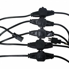 ProX 32 ft Multi AC Sockets Extension Cord 14 AWG For Par Lighting Church DJ