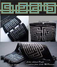 1 Drop Even Count Peyote Bead Pattern - Celtic Abstract Cuff Bracelet