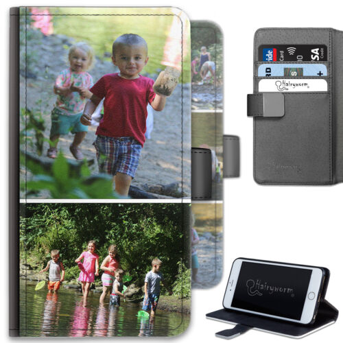Personalisierte Handyhülle für iPhone 14/13/12/11/Pro/X Foto PU Leder Flip Cover - Bild 11 von 12
