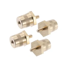2 Pair M5 Battery Terminal Connector Brass Tone Post Adapter Stud Extender Sc...