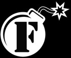 New Listing"F-Bomb" 5 inch white Round Bomb style, decal sticker. Us seller.