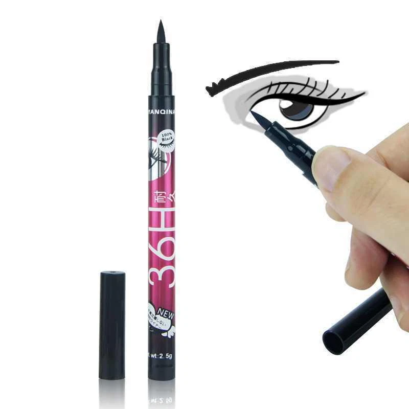 36H Eyeliner Waterproof Black Pen Liquid Black Eye-Liner Pencil Make up Tools US - Image 4 of 4