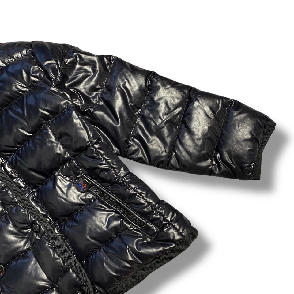 Moncler Girls Black Hooded Down Jacket Size 4 Years - Image 3 of 4