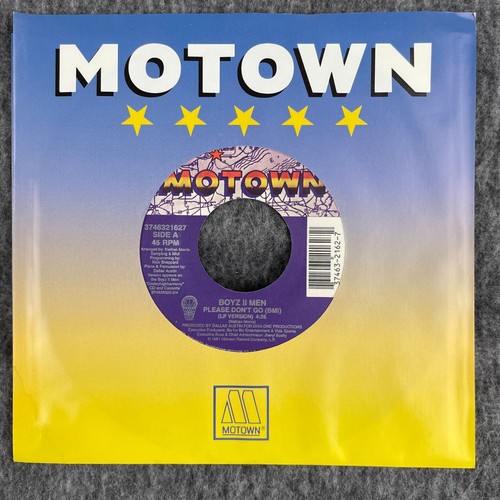 BOYZ II MEN Please Don't Go / Uhh Ahh 45 Motown 3746321627 NEW UNPLAYED