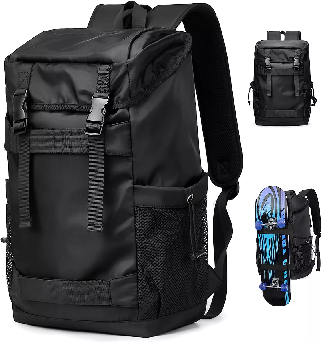 Skateboard top laptop backpack