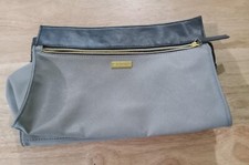 Estee Lauder Gray Cosmetic Tote Makeup Clutch Purse Bag 9.5" x 5" to zipper 