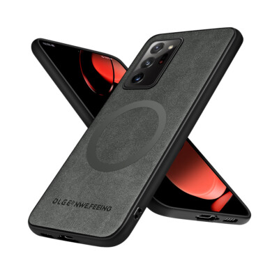 For Samsung Galaxy Note20 Ultra Note10 Slim PU Leather Soft Bumper Magnetic Case