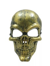 Halloween Skeleton Bronze Skull Face Mask Costume Horror Party