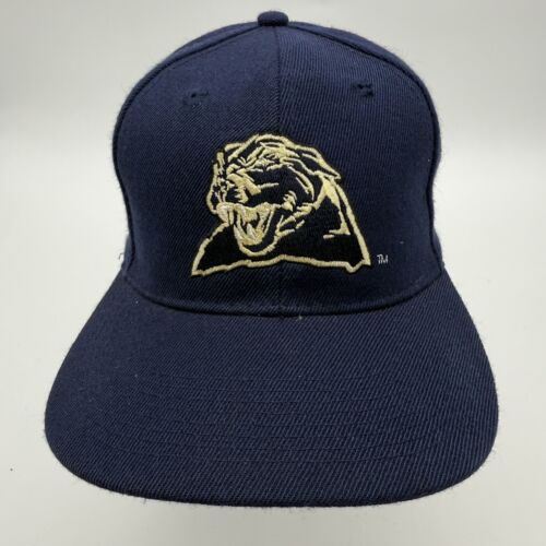 Vintage Champion Pitt Panthers Embroidered Logo Distressed Faded Blue Hat