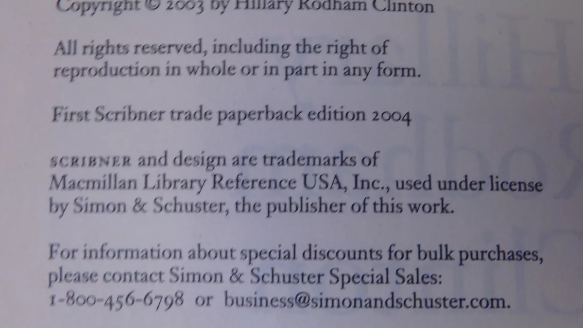 Hillary Rodham Clinton, Official Publisher Page