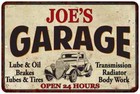 JOE'S Garage Man Cave Sign Decor Gift Auto Shop Mechanic Car Repair 108120014054