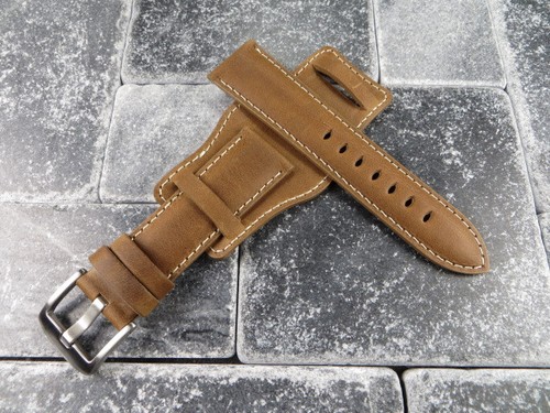 NEW 16mm German Military Aviator Watch Strap Army Leather Cuff watch Band Bund - Picture 9 of 22