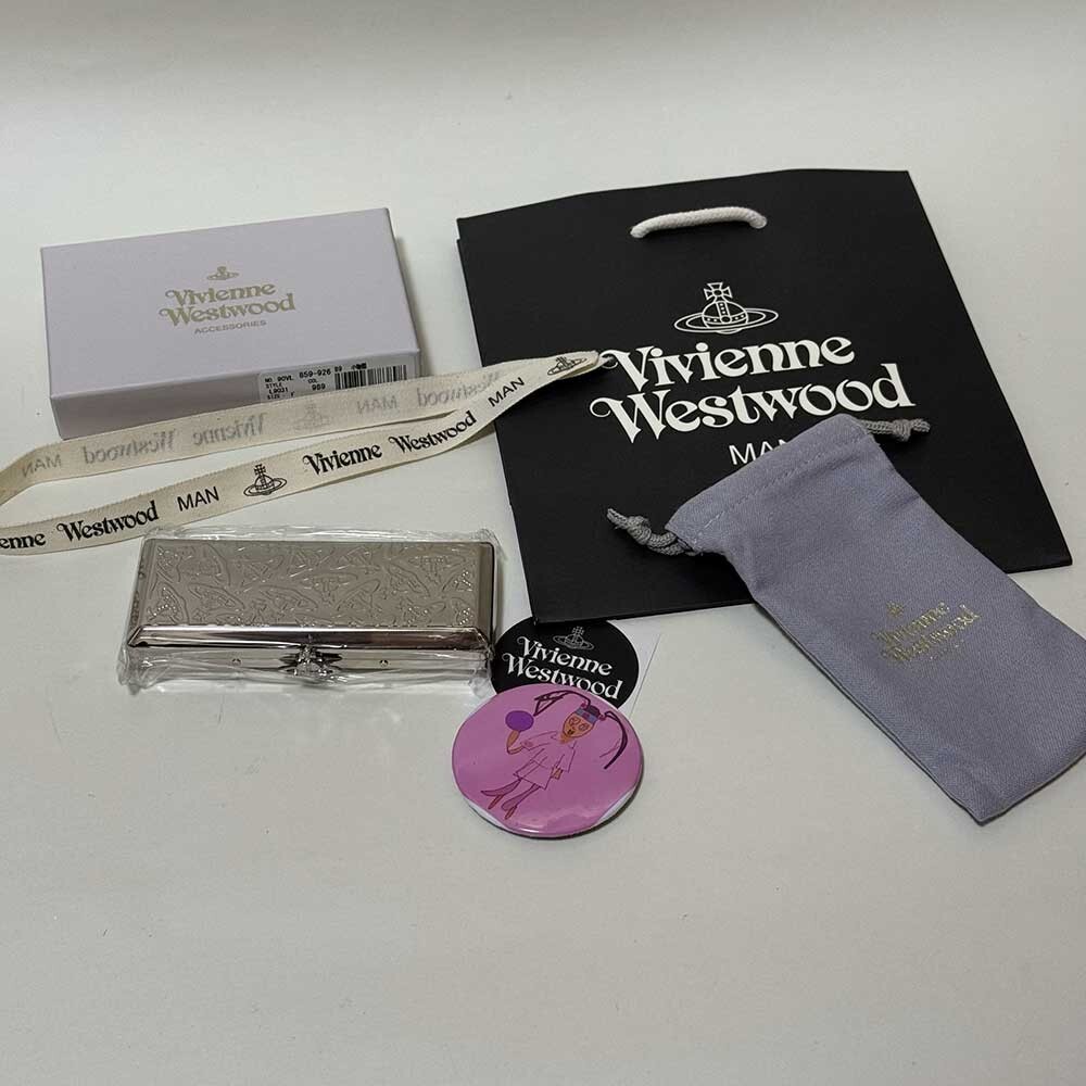 Vivienne Westwood Cigarette Tabaco Brass Case metal slim Silver