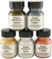 Angelus Metallic Paints Leather Paint for Sneakers Shoes Bags Trainers Boots 1oz