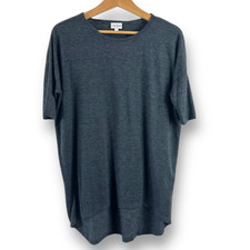 LuLaRoe Women's XS Oversized Tee Shirt Mini Dress Gray Comfy Casual Minimalist