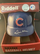 2001 Moises Alou Chicago Cubs Signed Mini Riddell Batting Helmet COA 
