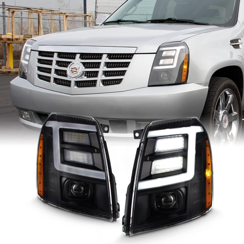 2007-2014 Cadillac Escalade Xenon/Hid Model Type Black Housing LED Daytime Runni